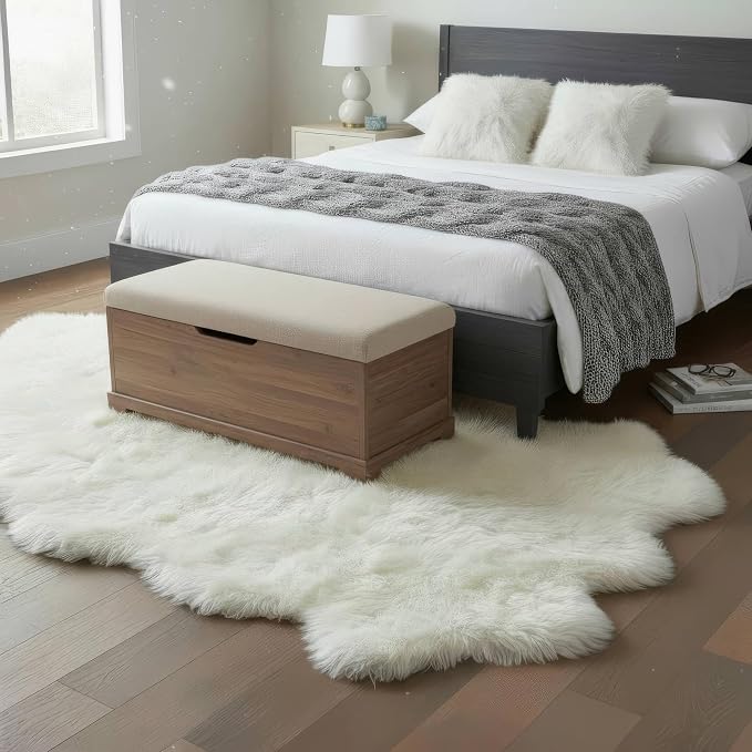 Premium Genuine Super-Soft Sheepskin Rug Large Six Pelt Natural Non-Dyed Fur - Image 8