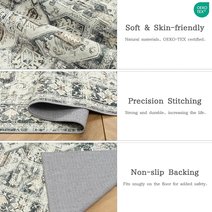 zesthome 5x7 Washable Rug-Stain Resistant Area Rugs - Image 4