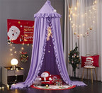 VETHIN Bed Canopy for Girls, Princess Round Dome Dreamy Mosquito Net Bedding - Image 3