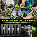 Brushless Cordless Impact Wrench 1500Nm High Torque, 1/2 Inch Impact Gun - Image 8