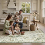 PADOOR 5X7 Area Rug, Rugs for Living Room, Soft Green Rugs for Bedroom - Image 6