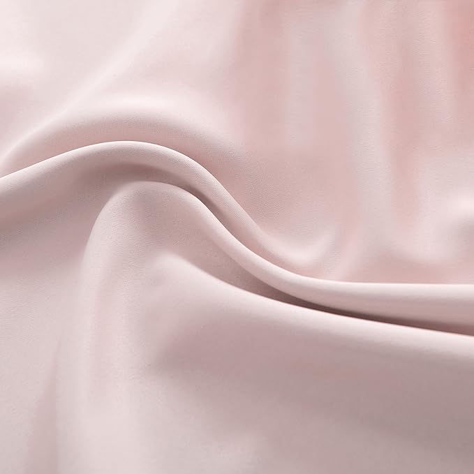 DONREN Blush Pink Curtains 80 Inches Long - Image 5
