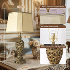 28.5'' Table Lamps Set of 2 for Living Room, Vintage Bedside Lamps - Image 2