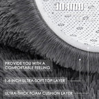 OLANLY Grey Round Rugs for Bedroom - Image 6
