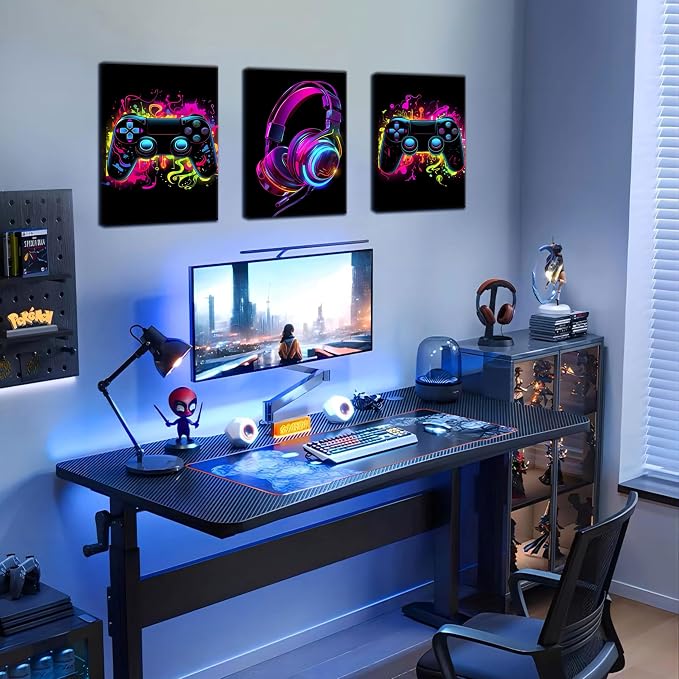 BGFCE Game Room Decor Set of 3, Neon Gaming Video Game Room Wall Art, Gaming - Image 8