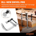 Jorgensen Bar Clamps, 6-Inch Heavy-duty Drop Forged Steel Bar Clamps - Image 3
