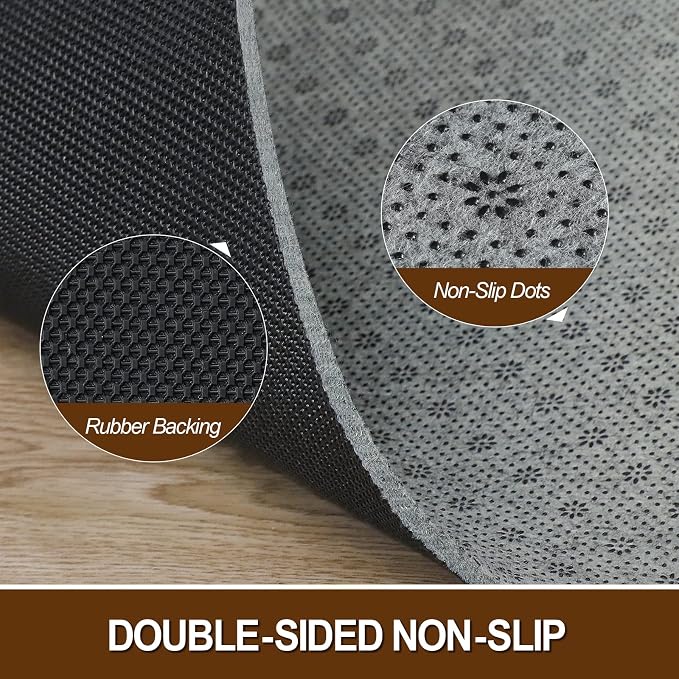 LINLA Dual Surface Felt+Rubber Non-Slip Rug Pad, 1/4" Thick, Strong Grip - Image 2