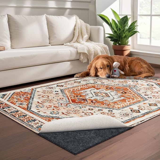 100% Waterproof Rug pad, 4x6 ft Area Rug Non-Slip Rug Pads, 1/4" Thick Carpet by Unknown