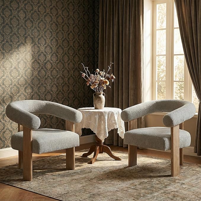 VKNOW Accent Chair Living Room Chair, Modern Upholstered Arm Chair - Image 8