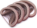 3/8 x 13 Inch Sanding Belts, 8 Each of 40, 240 Grits Aluminum Oxide Sander Belts by SHUTTLEGENIUS