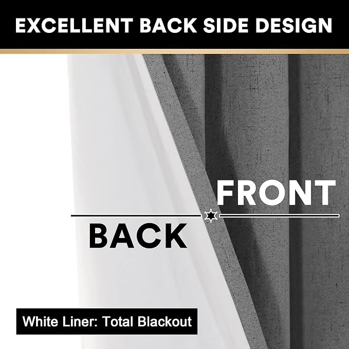PrinceDeco 100% Blackout Curtains - Image 5