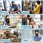 50PCS KN95 Face Masks Black 5 Layer Cup Dust Safety Filter Efficiency≥95% - Image 8