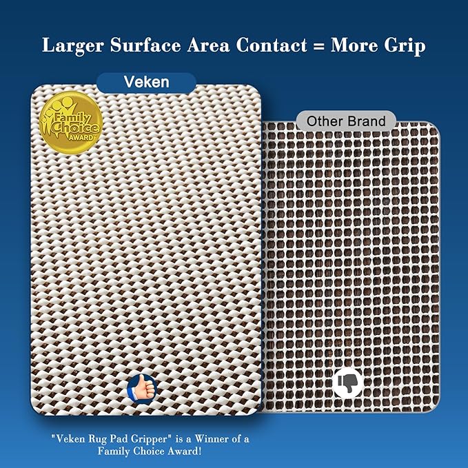 Veken Runner Rug Pad Gripper for Hardwood Floors, Non Slip 2x6 Ft Rug Pads for - Image 2