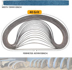 40-Piece 1/2 x 18 Inch 40 Grit Zirconia Sanding Belts, Heavy Duty Long-lasting - Image 2