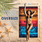 2 Pack Microfiber Beach Towel Oversized 71"x32" Sand Free Quick Dry Absorbent - Image 2