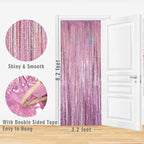 GOER 3.2 ft x 8.2 ft Metallic Tinsel Foil Fringe Curtains Party Photo Backdrop - Image 6