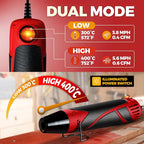 Heat Gun for Crafting, Mini Dual Temp Hot Air Gun Tool for Epoxy Resin - Image 4