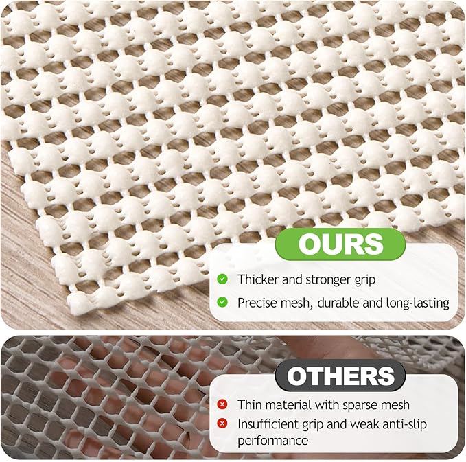 Songrey Non-Slip Rug Pad Round 6 FT, Extra Thick Carpet Pads - Image 2