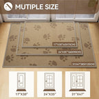 Door Mat Indoor Entrance 31"x47", 0.16" Thin Paw Print Low Pile Doormat - Image 2