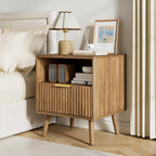 LYNSOM Fluted Dresser and Nightstand Sets 3 Piece, 5-Drawers Dresser and - Image 8