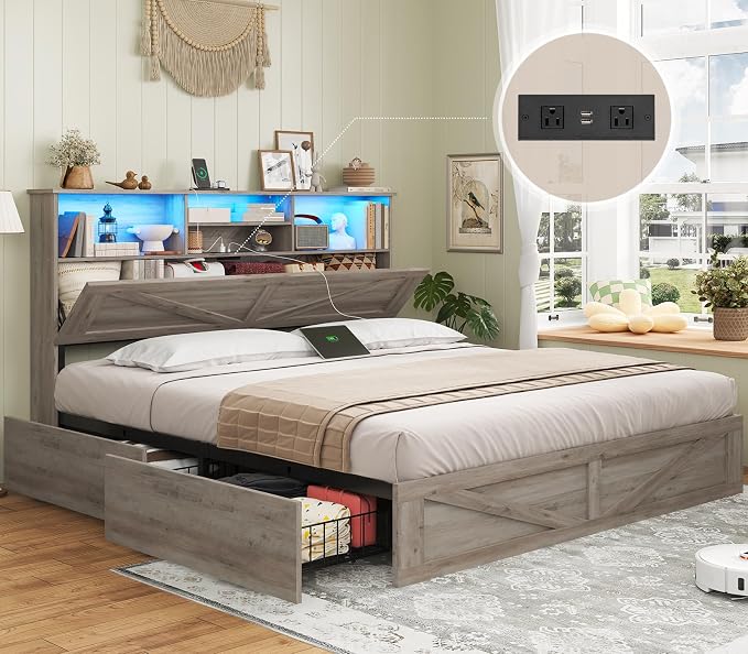 AOGLLATI Farmhouse Queen Bed Frame by AOGLLATI