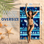 2 Pack Microfiber Beach Towel Oversized 71"x32" Sand Free Quick Dry Absorbent - Image 2