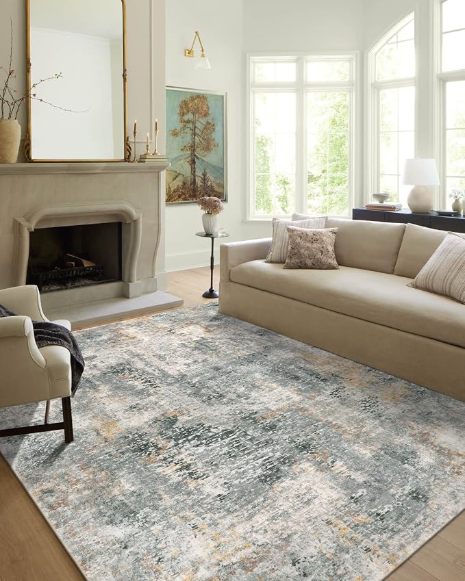 Lahome Washable 5x7 Area Rugs for Living Room, Soft Contemporary Low Pile - Image 8