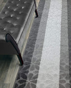 Custom Length Hallway Runner Rug, Slip Resistant, Flower Grey, 26 Inch X 33 feet by ORFAHOME