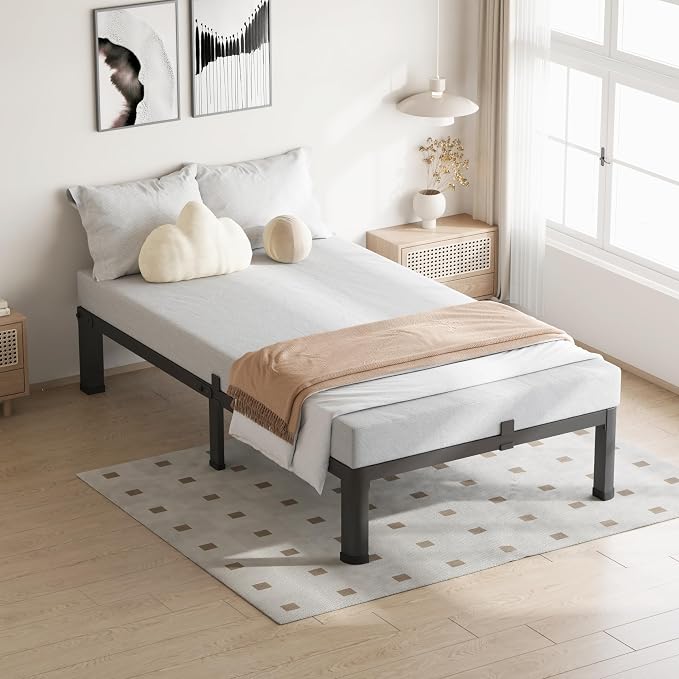 10 Inch Twin Size Bed Frame, 3500Lbs Heavy Duty Metal Platform - Image 2