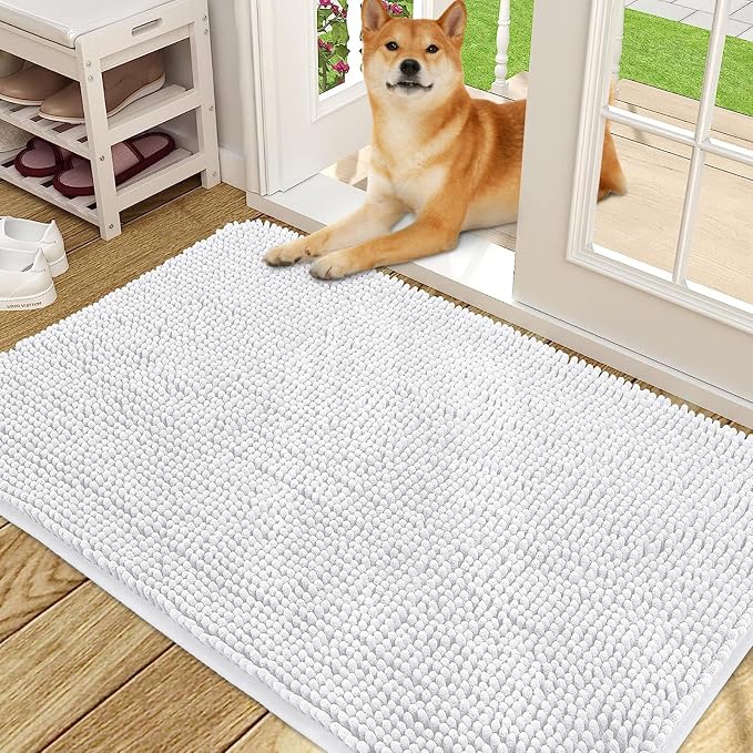 OLANLY Dog Door Mat for Muddy Paws 48x30, Absorbs Moisture and Dirt, Absorbent by OLANLY