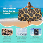 Snake Skin Pattern Beach Towel Oversized 36" x 72", Thin Lightweight Sand Free - Image 2