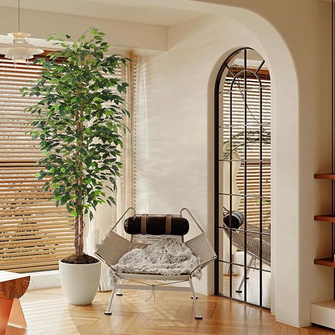 6FT Artificial Ficus Tree, Fake Plants - Image 6