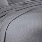 Superior 3 Piece Basketweave Cotton Bedspread Set, Home Bed Decor, Decorative - Image 3