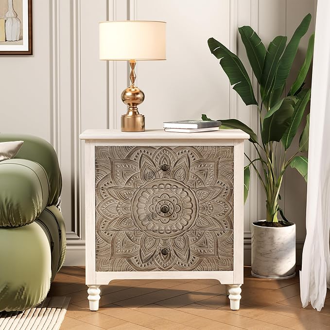 COSIEST 3 Drawers Nightstand Set of 2, Accent Dresser, Bedside Table, Bedroom - Image 8