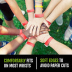 1, 200 WristCo Neon Red Tyvek Wristbands - Image 5