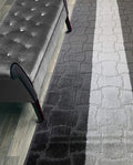 Custom Length Hallway Runner Rug, Slip Resistant, Puzzle Anthracite, 26 Inch X by ORFAHOME
