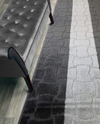 Custom Length Hallway Runner Rug, Slip Resistant, Puzzle Anthracite, 26 Inch X by ORFAHOME