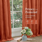 LAMIT Velvet Curtains 102 Inch for Living Room, Terracotta Thermal Room - Image 6