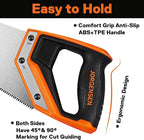 JORGENSEN 15 Inch Pro Hand Saw, 8 TPI Fine-Cut Ergonomic Non-Slip Aluminum - Image 4