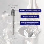 SE-3 Tungsten Carbide Burr Rotary File, Double Cut Oval Burs - Image 2