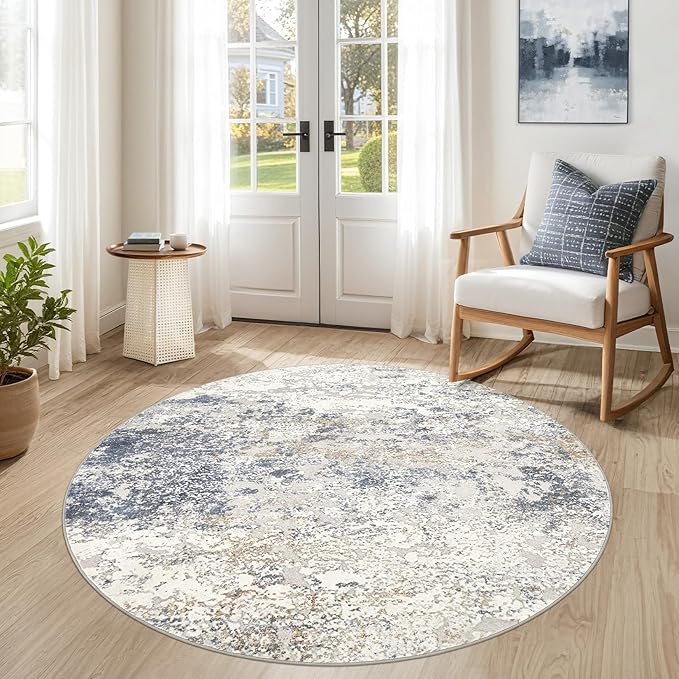 5ft Round Area Rug Living Room Rugs by DMOYEST