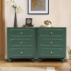 3 Drawer Fluted Dresser for Bedroom, Mid Century Modern Chest of Drawers - Image 6