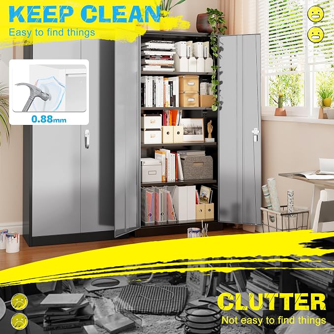 Pataku Metal Storage Cabinet, File Cabinets - Image 4