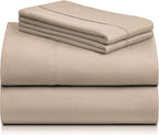LuxClub 4 PC Queen Sheet Set, Deep Pockets Wrinkle Free Cooling Bed Sheets - Image 8