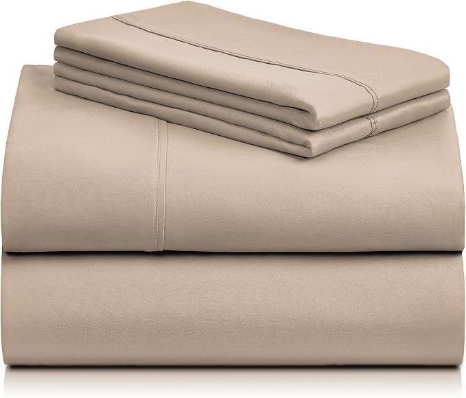 LuxClub 4 PC Queen Sheet Set, Deep Pockets Wrinkle Free Cooling Bed Sheets - Image 8