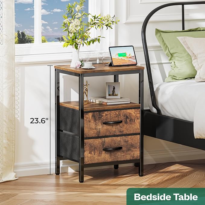 Huuger Nightstands Set of 2, End Tables - Image 4
