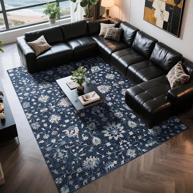 Washable Rugs 8x10 Area Rugs for Living Room, Dining Room- Soft Low Pile - Image 7