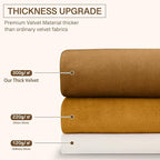 StangH Burnt Orange Curtains for Halloween Home Decoration Luxury Velvet Room - Image 5