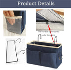 Someteth Bedside Caddy Bedside Hanging Storage Basket Multi-Function Organizer - Image 3