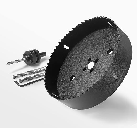 6-1/8 Inch Hole Saw with 1/2" Hex Shank Quick Change Arbor, JTemgle Bi-Metal by JTemgle